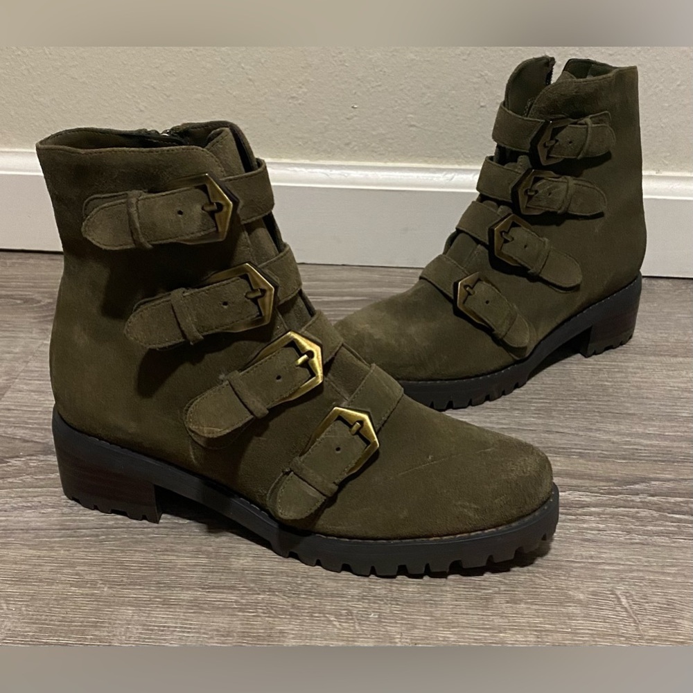Blondo Waterproof Leather Moto Buckle Ankle Boots | Weatherproof Chic - Picture 2 of 10